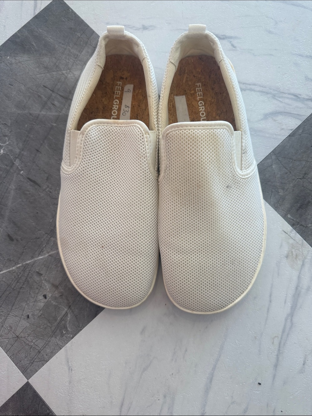 FeelGround Slip-On Knit Sneakers for Women — White